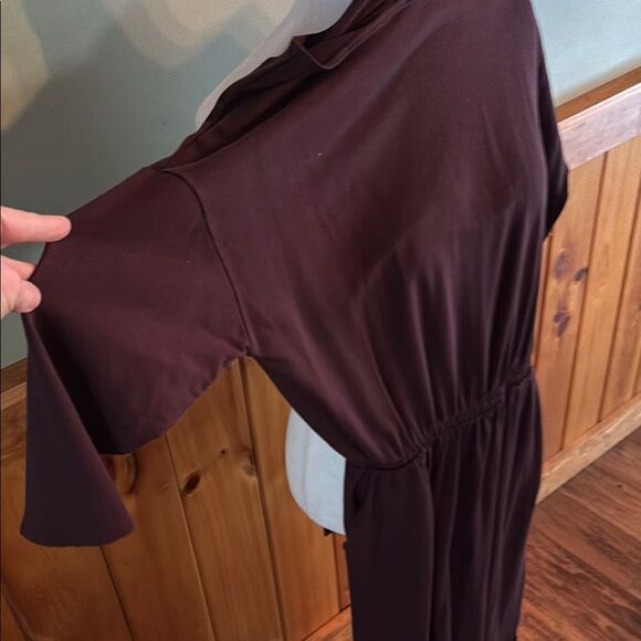 Garnet Hill Red Maxi Dress with pockets!!!!! And tapered elastic waist - Picture 3 of 12